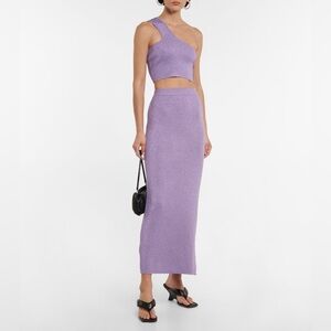 DODO BAR OR Metallic knit maxi skirt set in purple 40 / 42